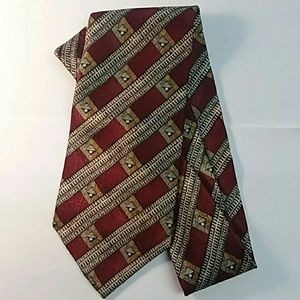Jones New York Silk tie Red/Gold Like New